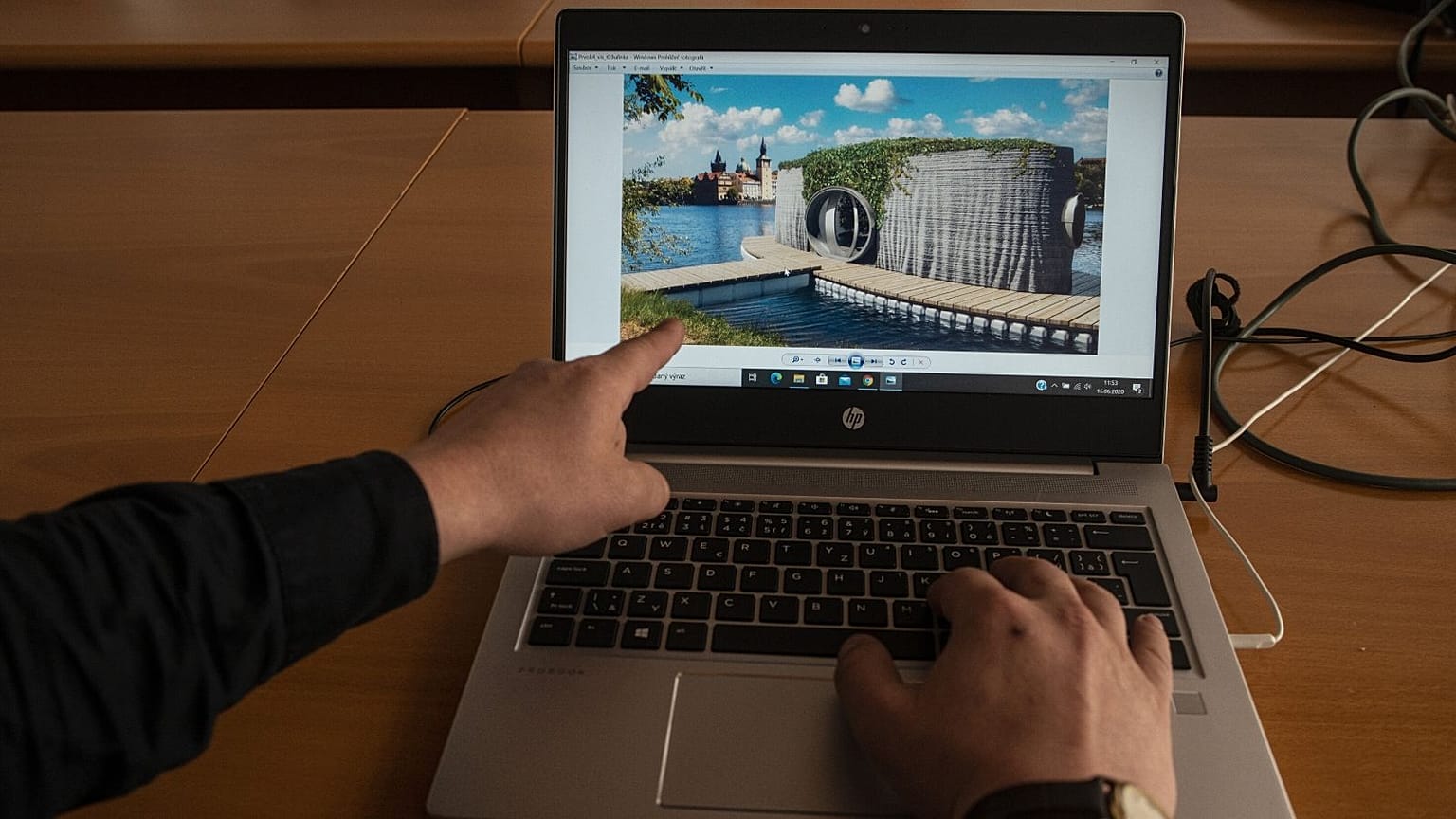  The visualization of the 3D printing of the first-ever concrete house in Czech Republic