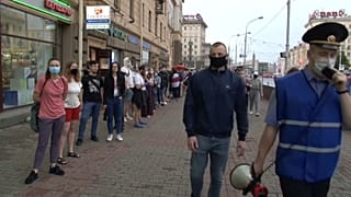 Живая цепь в Минске