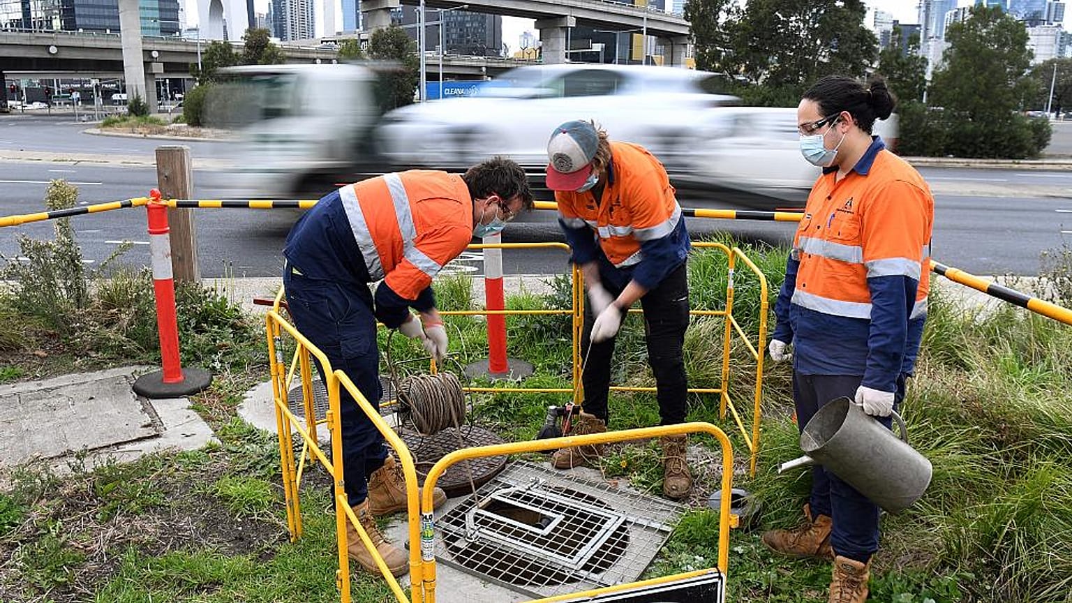 Una foto tomada el pasado 19 de mayo en Melbourne, Australia, donde se ha iniciado un estudio hidrográfico para combatir la epidemia de COVID-19. 