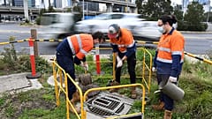 Una foto tomada el pasado 19 de mayo en Melbourne, Australia, donde se ha iniciado un estudio hidrográfico para combatir la epidemia de COVID-19. 