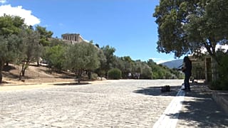 Warten auf Touristen