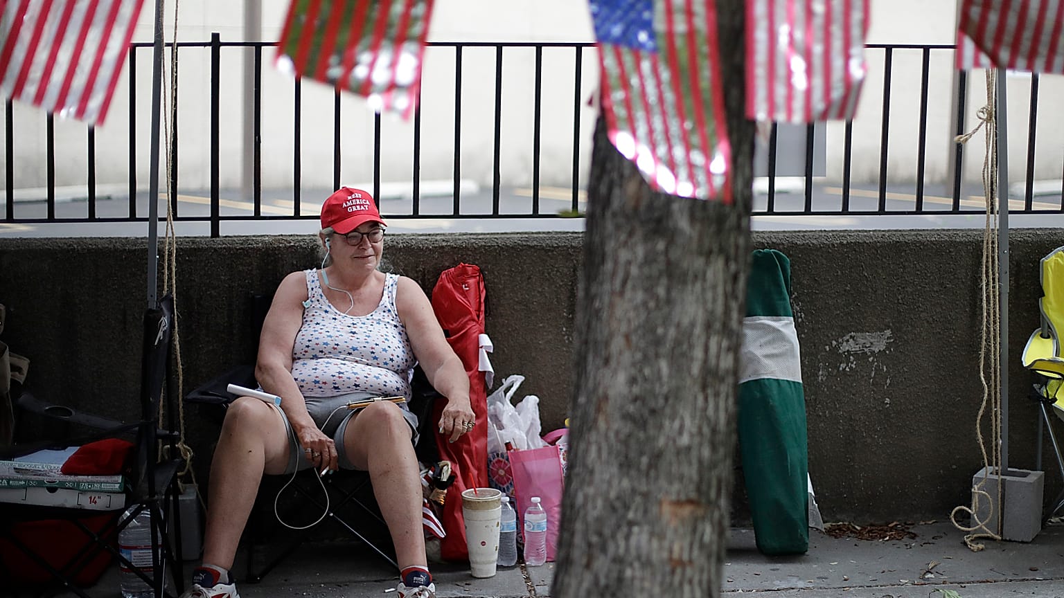 Trump-Anhängerin in Tulsa, Oklahoma