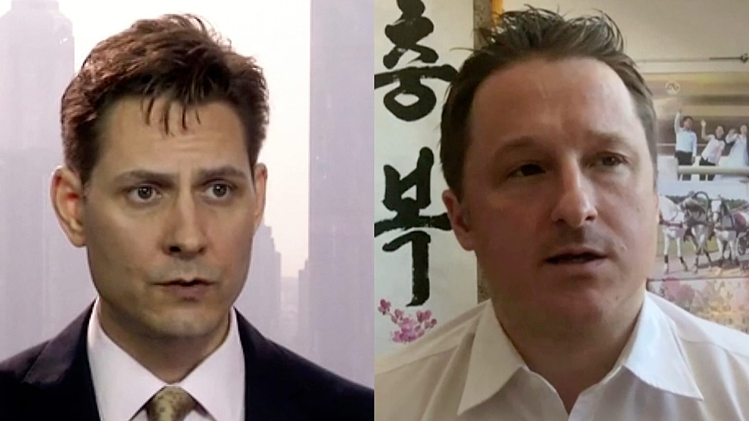 Michael Kovrig (sol) ve Michael Spavor