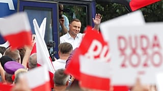 Andrzej Duda jelenlegi államfő kampányol