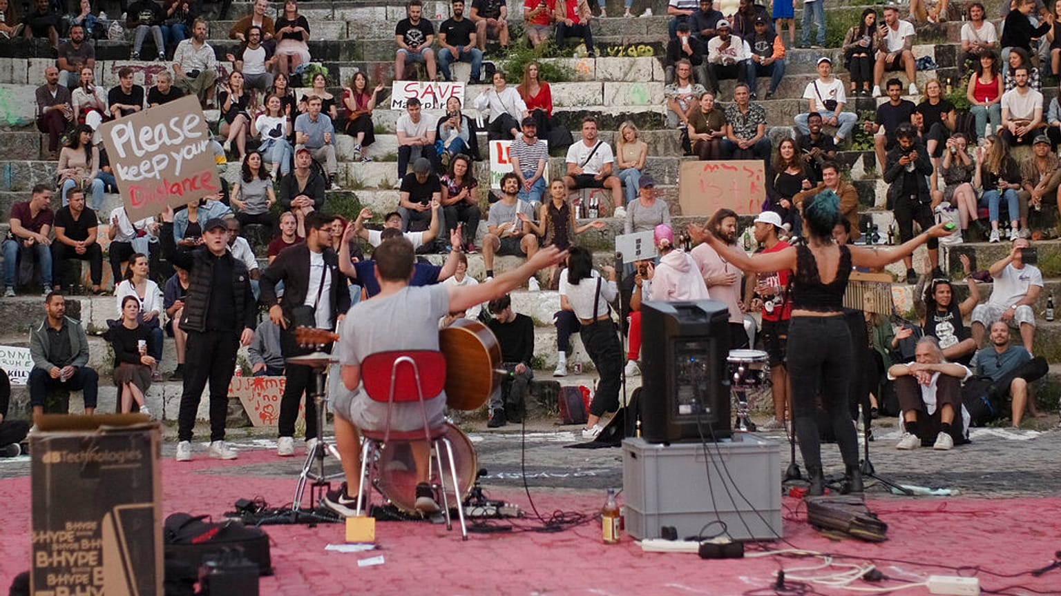 Konzert zur Sommersonnenwende im Mauerpark in Berlin, Montag 21.06.2020