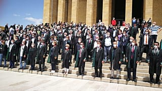 Baro başkanlarının Anıtkabir'e ulaştı