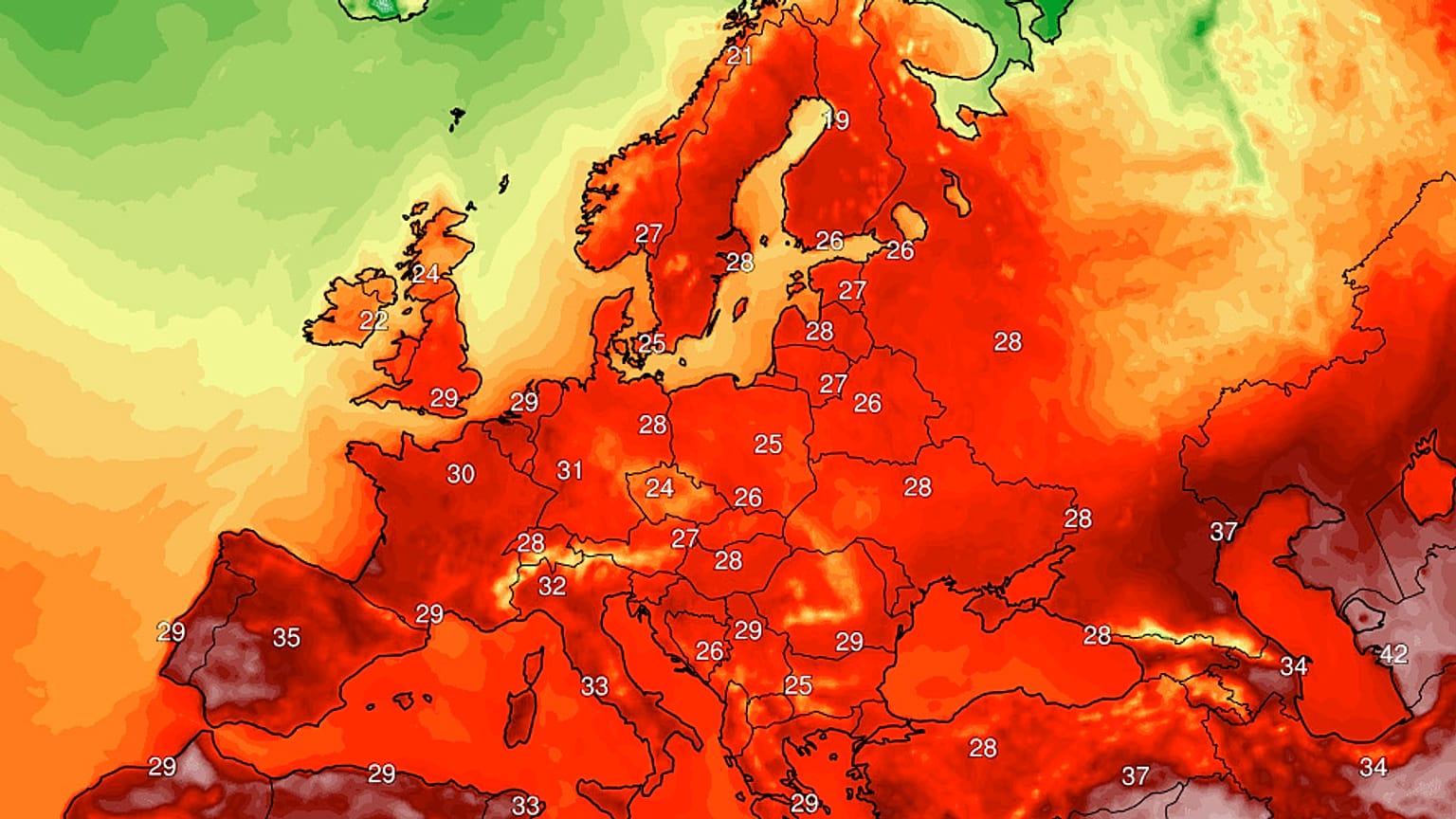 Temperaturas máximas durante la semana (media)
