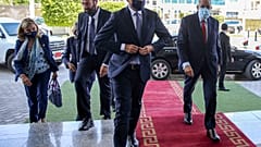 Di Maio a Tripoli, affiancato, a destra, dal ministro degli esteri libico Mohamed Taha Siala. 24 giugno 2020