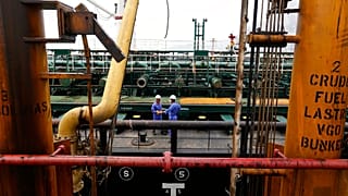 Άποψη από το ιρανικό τάνκερ Fortune που αγκυροβόλησε στην Βενεζουέλα