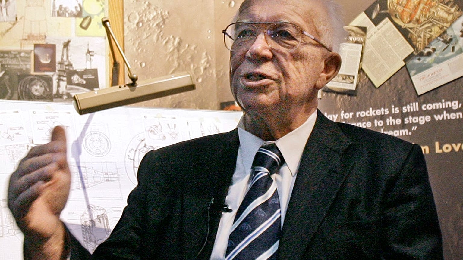 In this Oct. 4, 2007, file photo, Dr. Sergei N. Khrushchev, son of former Soviet Prime Minister Nikita Khrushchev, speaks about the historic launch of Sputnik I