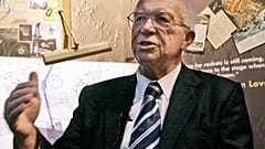 In this Oct. 4, 2007, file photo, Dr. Sergei N. Khrushchev, son of former Soviet Prime Minister Nikita Khrushchev, speaks about the historic launch of Sputnik I