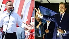 Poland President Andrzej Duda and opposition challenger Rafal Trzaskowski, who is Warsaw's mayor