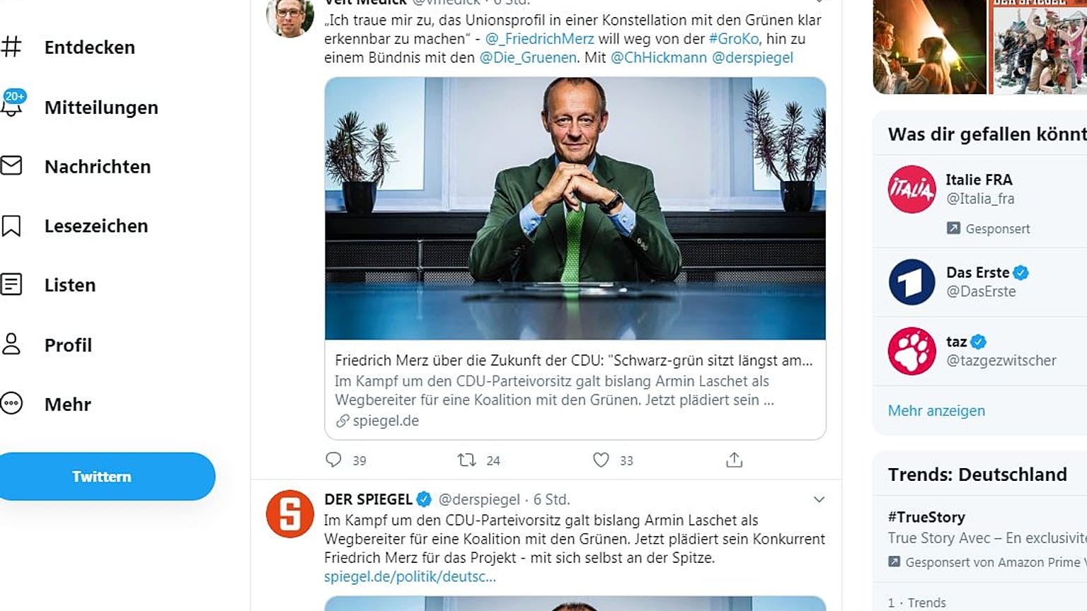 Screenshot Twitter DER SPIEGEL