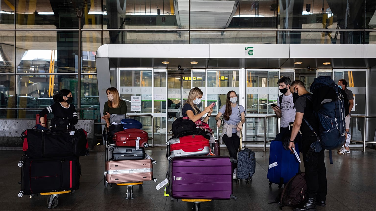 Passagiere in Madrid