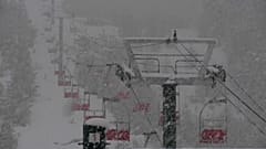 Schnee, aber keine Skifahrer. Bariloche, Argentinien, Screenshot von AFP TV 