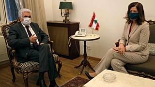 وزير الخارجية اللبناني ناصيف حتي مع سفيرة الولايات المتحدة في لبنان