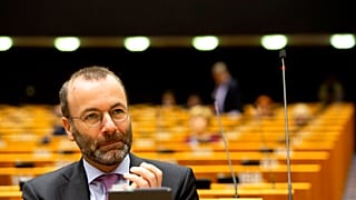 Manfred Weber attends a session in the Plenary chamber of the European Parliament 