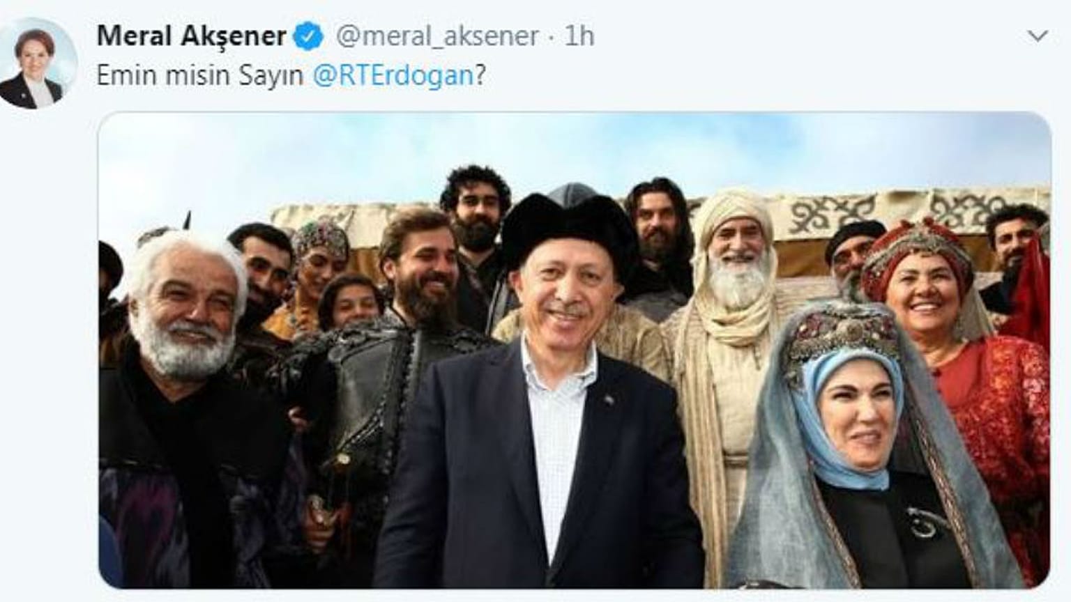 İYİ Parti Genel Başkanı Meral Akşener'in twit iletisi 