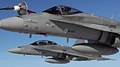 Finnish Air Force aircraft now feature a white-blue-white roundel logo.