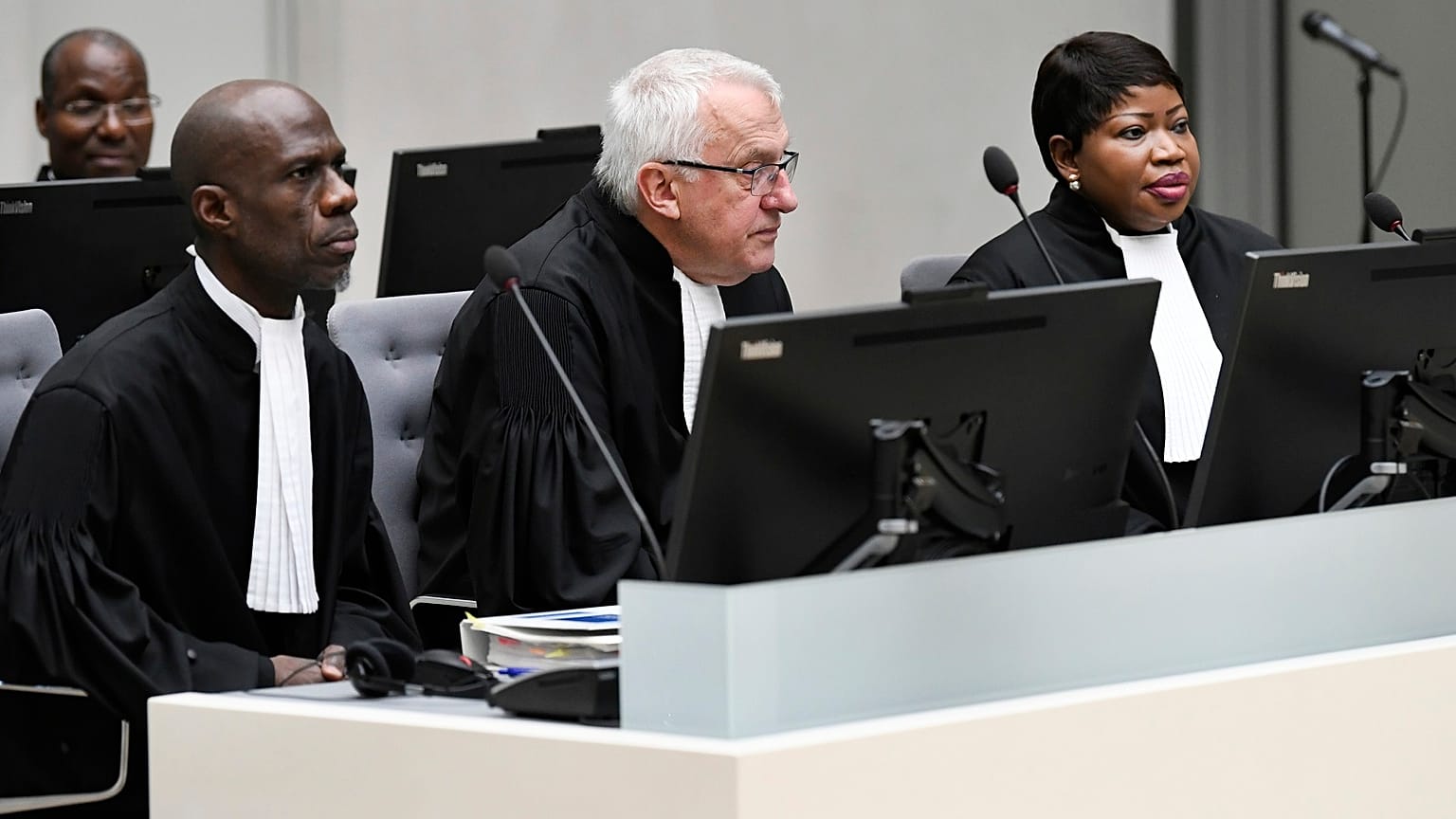 ICC's prosecutor Fatou Bensouda, right, with fellow prosecutors.