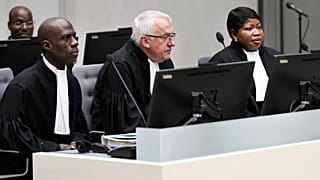 ICC's prosecutor Fatou Bensouda, right, with fellow prosecutors.