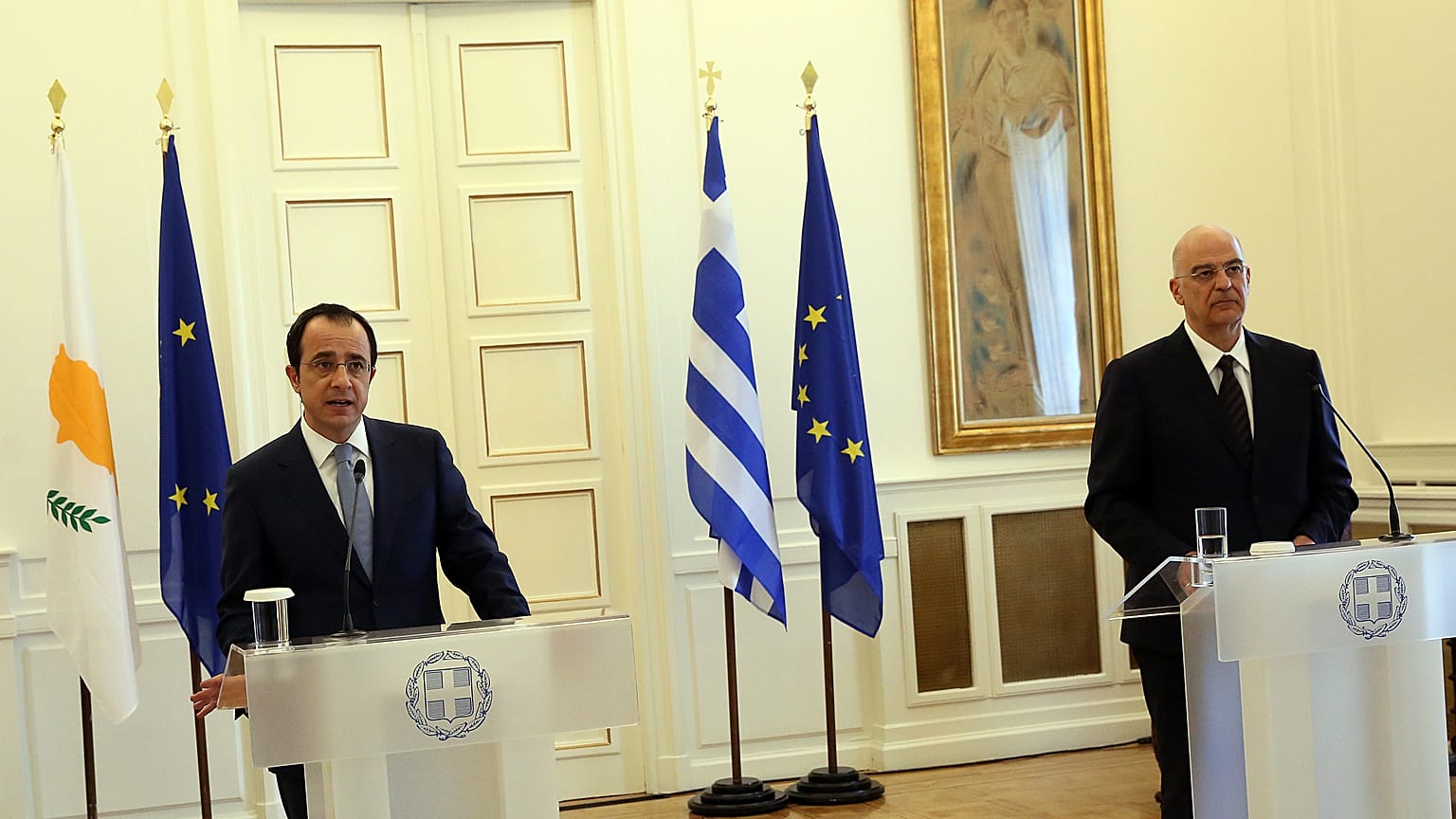Δένδιας - Χριστοδουλίδης: Κοινή γραμμή Αθήνας και Λευκωσίας για τις τουρκικές προκλήσεις