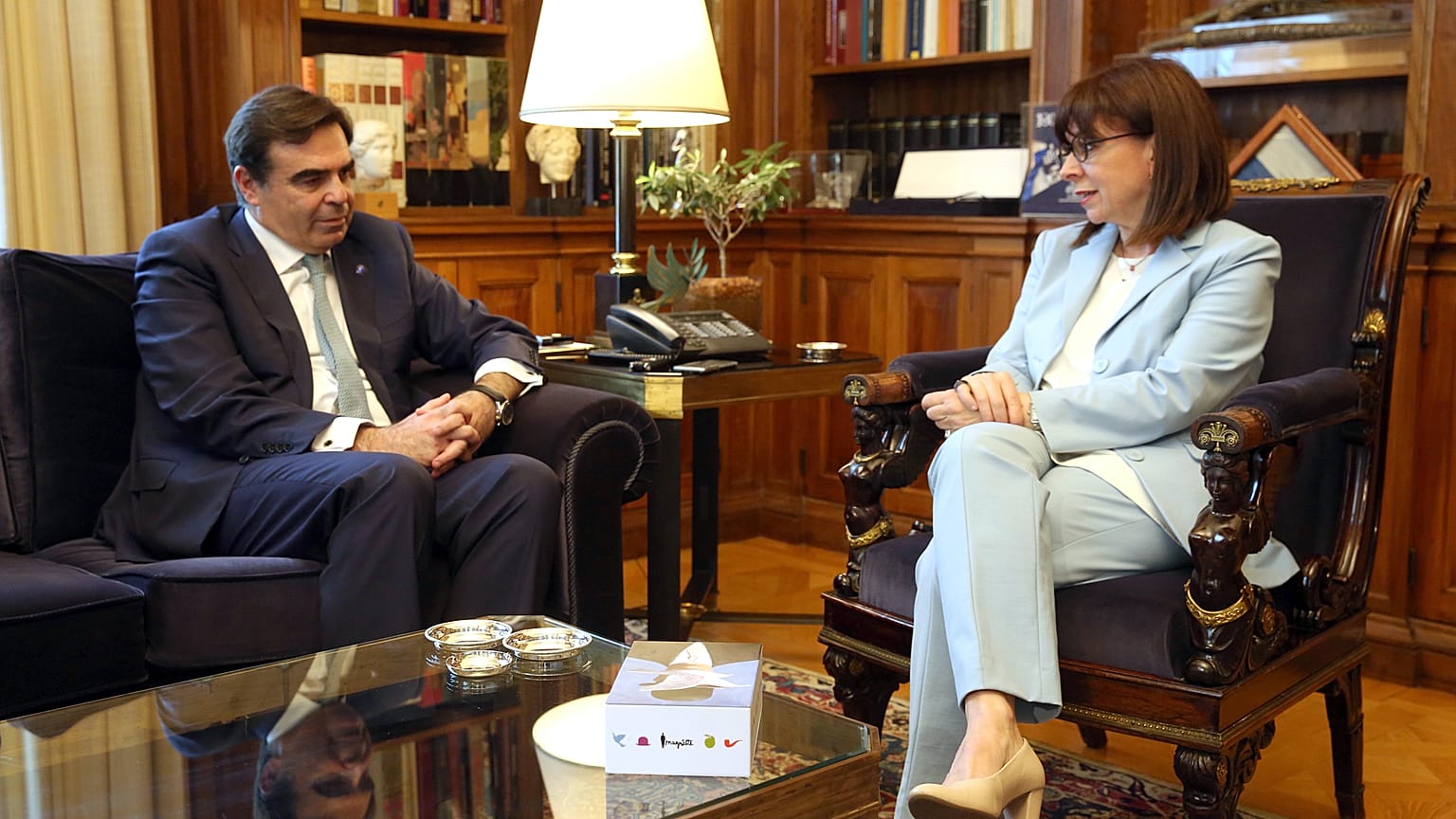 Ελλάδα: Συνάντηση της Προέδρου της Δημοκρατίας με τον Μαργαρίτη Σχοινά