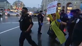 Moscow police detain 17 people at protest for journalist facing prison charges
