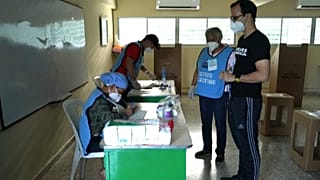 Centro de votación en la República Dominicana