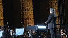Musicians from the Syrian diaspora in Europe perform in a concert conducted by Riccardo Muti in Paestum, southern Italy, July 5, 2020