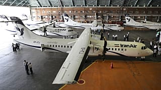 Iran Air's new commercial aircrafts are parked at Mehrabad airport in Tehran, Iran