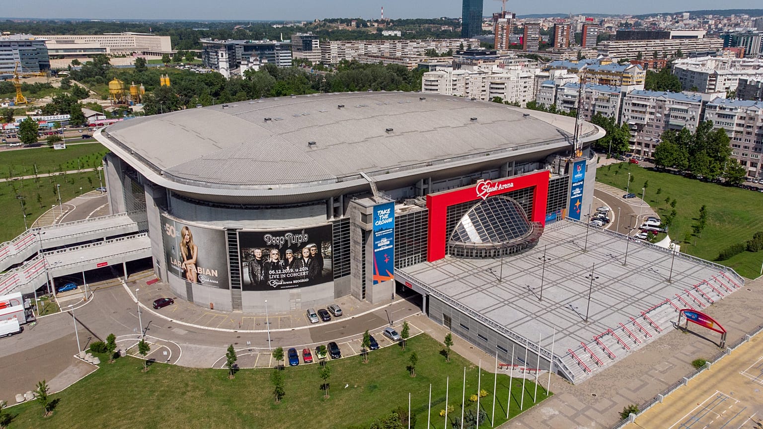 A belgrádi Štark Aréna 2019. július 1-jén.