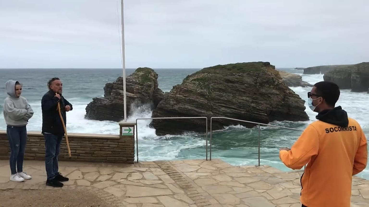 Playa de As Catedráis en la localidad española de Ribadeo 