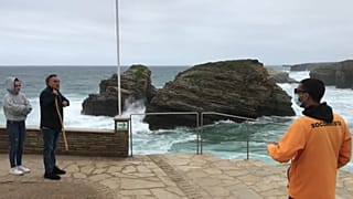 Playa de As Catedráis en la localidad española de Ribadeo