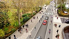 A proposed layout for a liveable street in Camden, London.