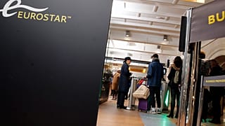 Eurostar passengers at Gare du Nord Station in Paris on January, 31, 2020. 