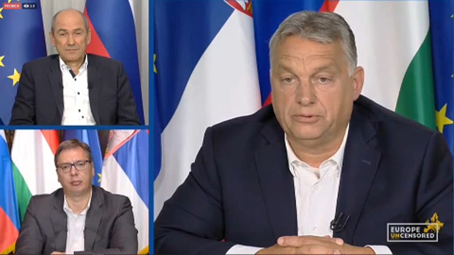 Janez Janša, Alekszandar Vucsics és Orbán Viktor