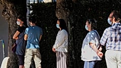 Campaña de detección masiva en Montargis después de la aparición de un foco Covid-19 en esta localidad el 7 de julio de 2020.  