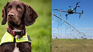 Un aiuto per rilevare le perdite delle reti idriche arriva oggi da cani appositamente addestrati e droni