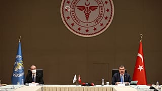 DSÖ Avrupa Direktörü Dr. Hans Kluge ile Sağlık Bakanı Fahrettin Koca