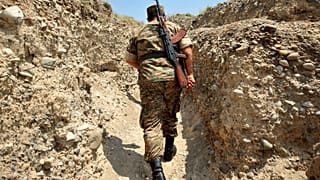 Photo d'archives - Soldat arménien dans le Haut-Karabakh, le 11/07/2012