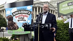 Ben & Jerry's co-founder Jerry Greenfield speaks on Capitol Hill in Washington
