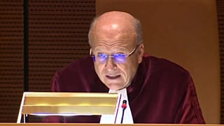 EuGH-Päsident Koen Lenaerts bei der Verlesung des Urteils