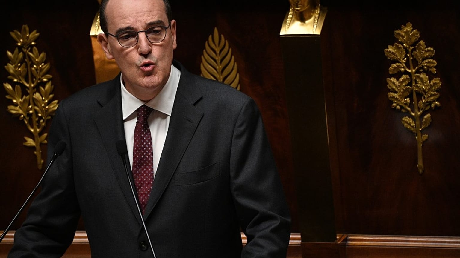Jean Castex à la tribune de l'Assemblée nationale, Paris (France), le 15/07/2020