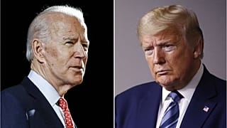 Democratic presidential candidate Joe Biden & President Donald Trump