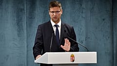 Gulyás Gergely Miniszterelnökséget vezető miniszter a Kormányinfón 2020. július 16-án