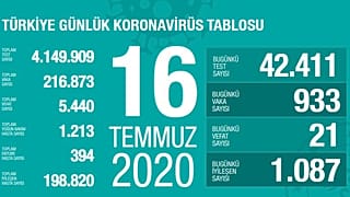 Türkiye'de Covid-19 salgınında son durum