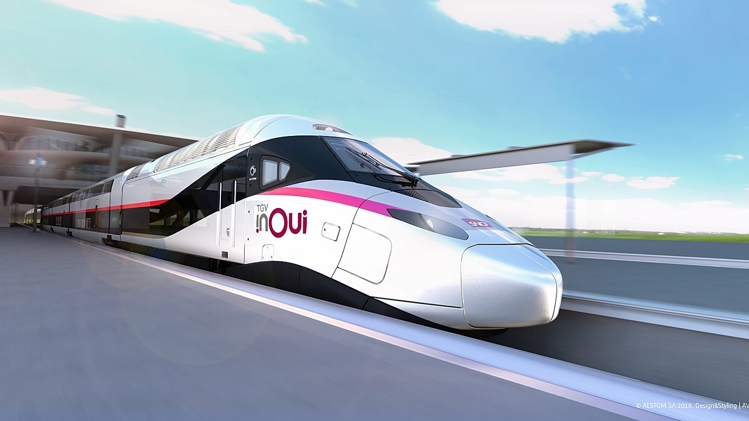 A concept drawing of the new TGV "M" train.