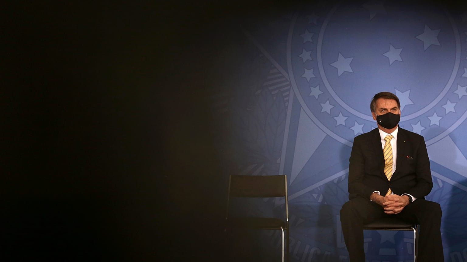 Jair Bolsonaro au palais présidentiel du Planalto à Brasilia, Brésil, le 15 mai 2020