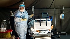 Covid-19 patients are being treated at the Tshwane District Hospital in Pretoria, South Africa, Friday July 10, 2020.